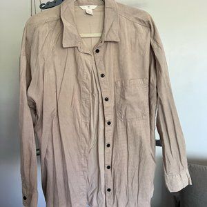 H&M Button-Up Light Corduroy Shirt